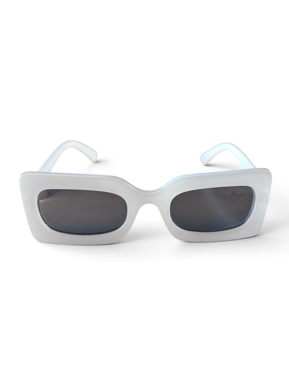 Le Specs white futurstic sunglasses